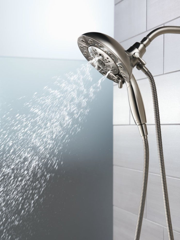 Delta H2Okinetic In2ition 5-Setting 2-in-One Shower, Stainless, 58480-SS-PK
