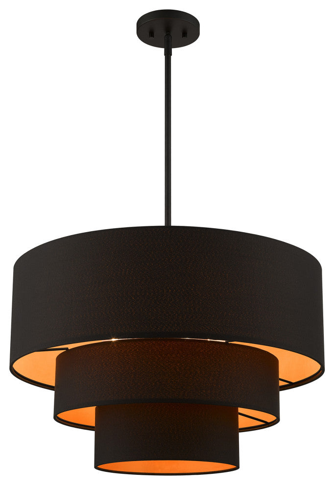 Livex Lighting Sentosa 4-Light Black Pendant Chandelier