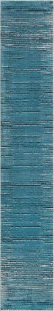 Unique Loom Oasis Calm Area Rug, Blue, 2' 0 X 12' 0 Runner