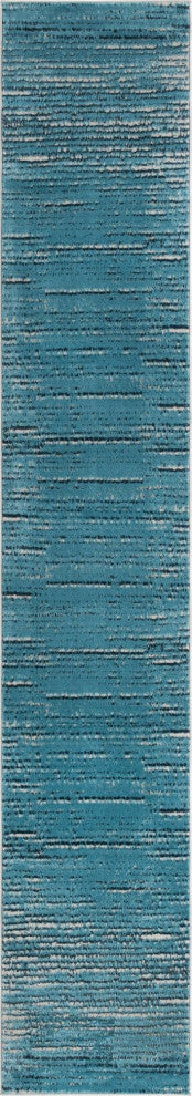 Unique Loom Oasis Calm Area Rug, Blue, 2' 0 X 12' 0 Runner