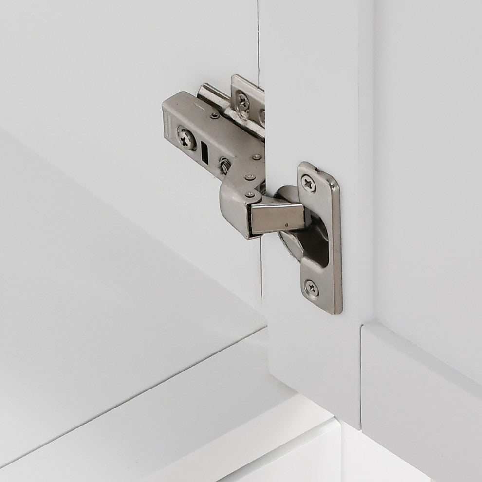 Bathroom Vanity Set, Base:White, 60", Without Mirror