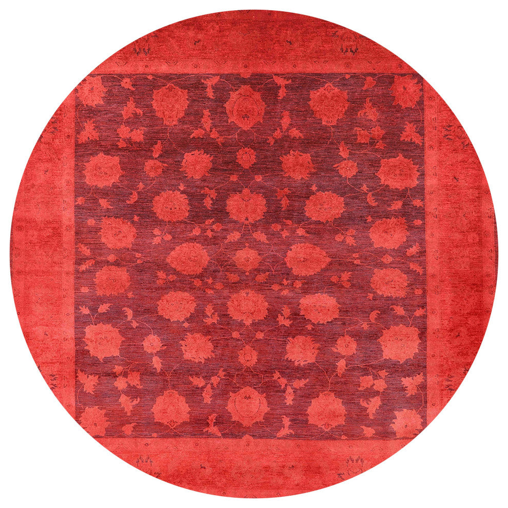 Ahgly Company Indoor Round Mid-Century Modern Area Rugs, 5' Round