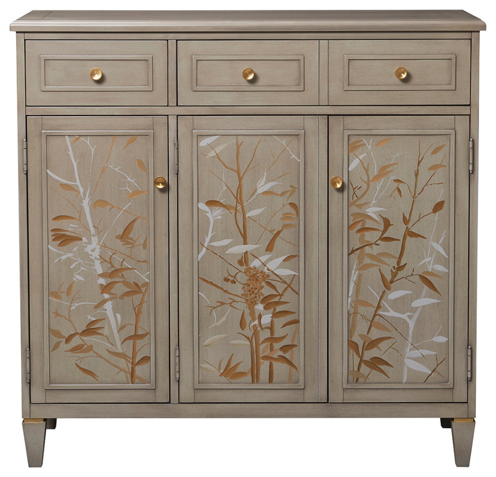 Dauphin Handpainted Entryway Storage Cabinet, Gray Cashmere