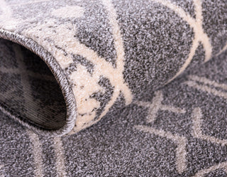 Unique Loom Gray Tribal Morocco Rug, 3'3" Round