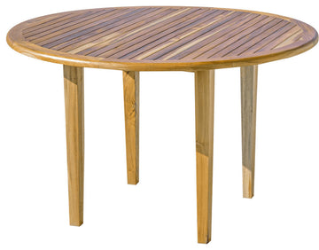 48" Natural Rounded Solid Wood Outdoor Dining Table