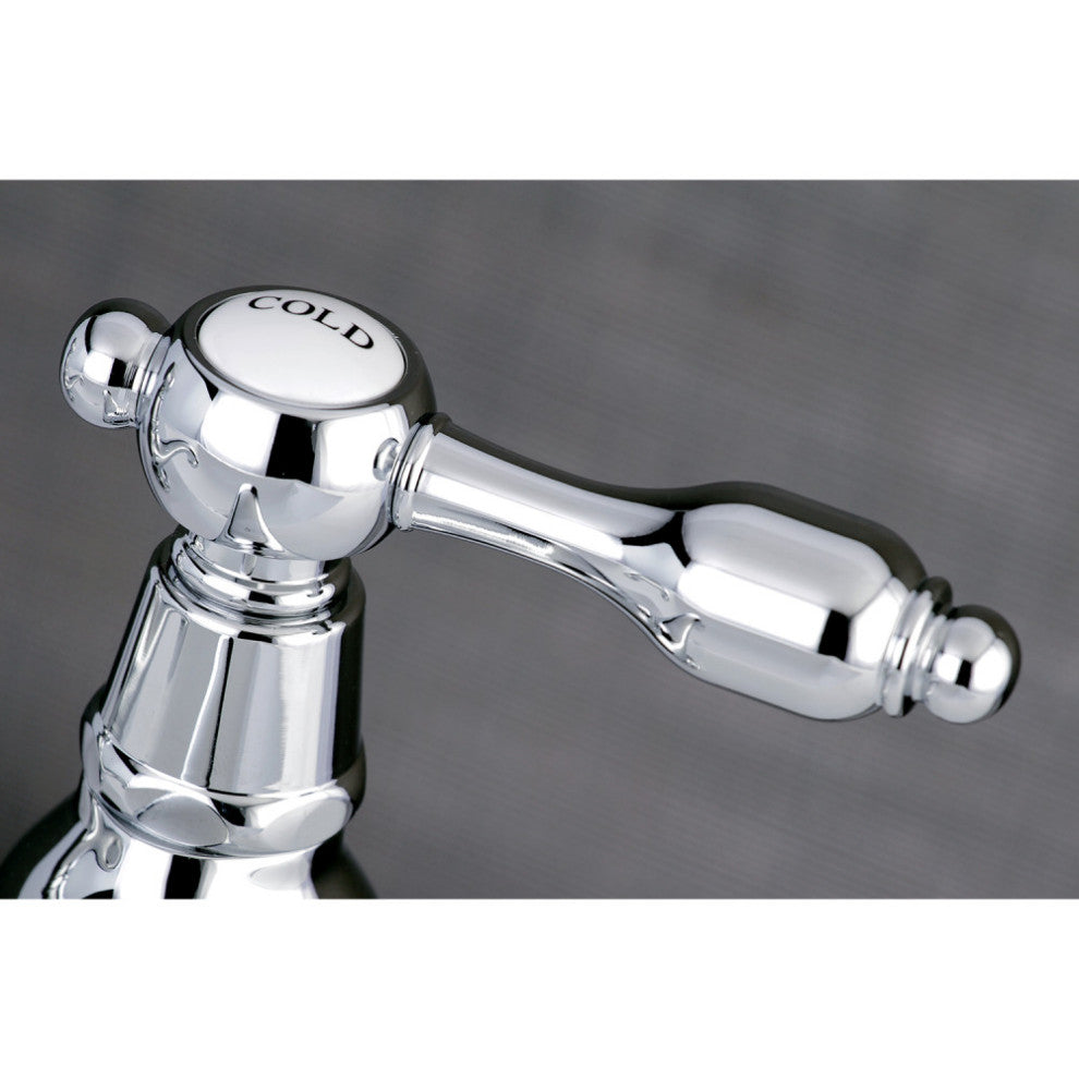 Kingston Brass Basin Faucet With Lever Handle, Polished Chrome