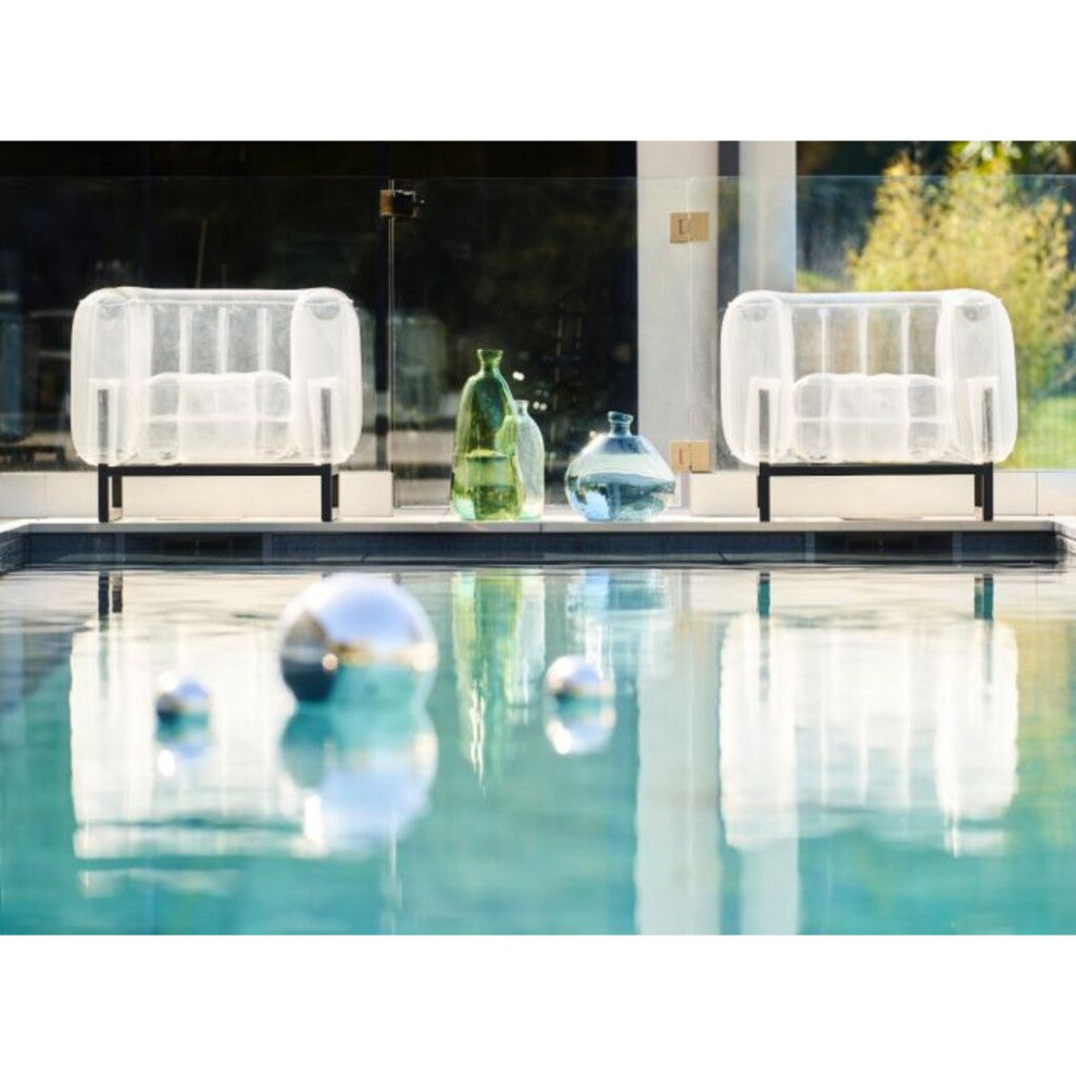 Mojow Eko Yomi 4 Piece Living Room & Garden Set | Black Frame - Crystal Green
