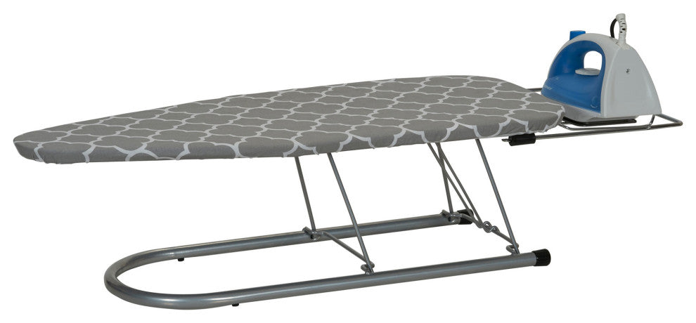 Steel Top Table Top Ironing Board With Iron Rest