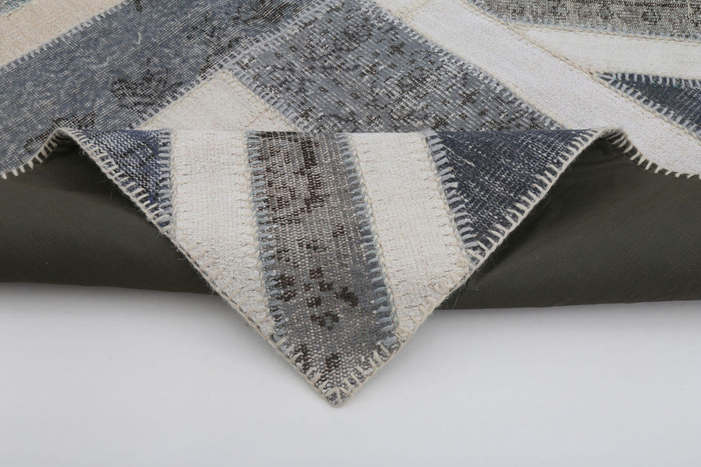 Rug N Carpet - Handmade Oriental 4' 9'' x 6' 4'' Flag Patchwork Rug