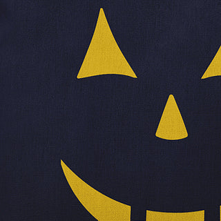 Halloween JackoLantern Indoor/Outdoor Throw Pillow, Navy, 18"x18"