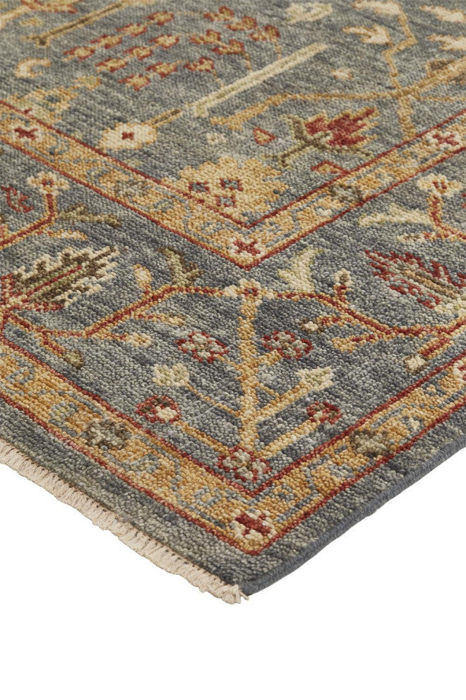 Weave & Wander Irie Traditional Oriental, Blue/Red/Gold, 7'9"x9'9"