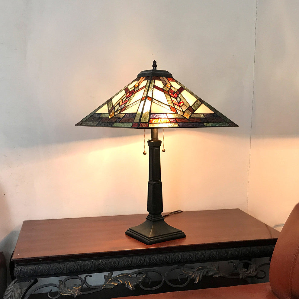 Wylie 2-Light Mission Table Lamp 16"