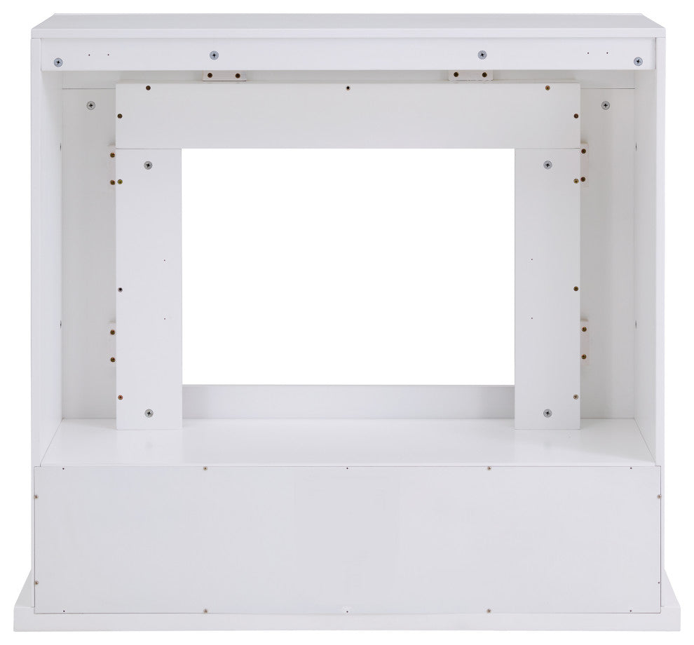 Eloise Stainless Steel Base Electric Fireplace