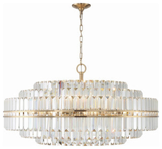 CRYSTORAMA Hayes 32 Light Aged Brass Chandelier