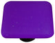Art Glass Square Opaline Knob, Black Post, Opaline, Cobalt Blue