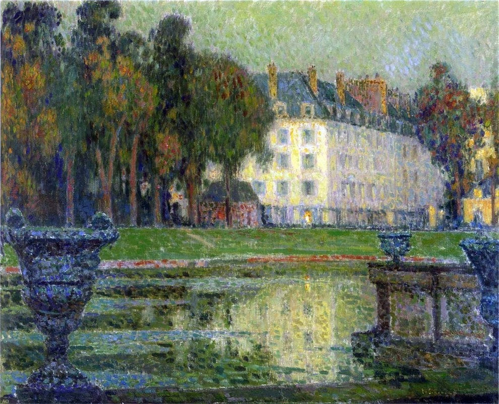 Henri Le Sidaner Neptune Fountain at twilight, 20"x25" Wall Decal