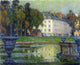 Henri Le Sidaner Neptune Fountain at twilight, 20"x25" Wall Decal
