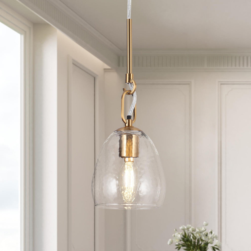 LNC 1-Light Polished Gold Modern/Contemporary Mini Kitchen Island Light