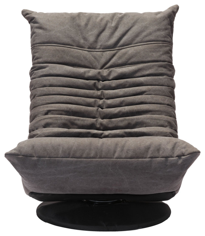 Accent Chair, Steel Metal, Fabric, Gray, Black, Lounge Lobby Hospitality
