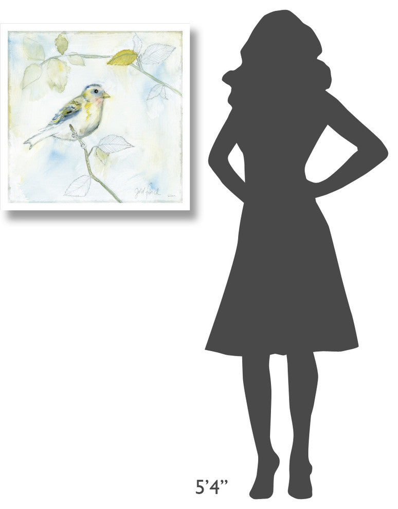 "Sketched Songbird I" Digital Paper Print by Sue Schlabach, 26"x26"