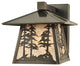 8W Stillwater Tall Pine Trees Solid Mount Wall Sconce