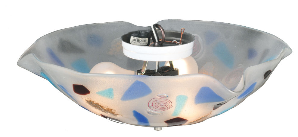 18 Wide Organic Festival Glass Flushmount