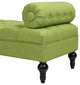 Lewis 60" Tufted Bolster Arm Entryway Bench, Bright Chartreuse Linen