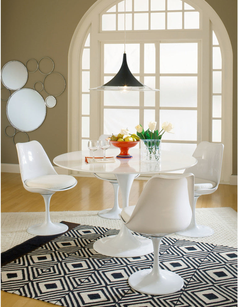 Modern Contemporary Kitchen Dining Side Chair Set of 4 White