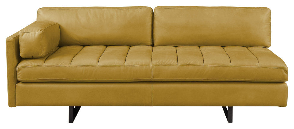 Lv01022 Sofa With Pillow, Turmeric Top Grain Leather Radia