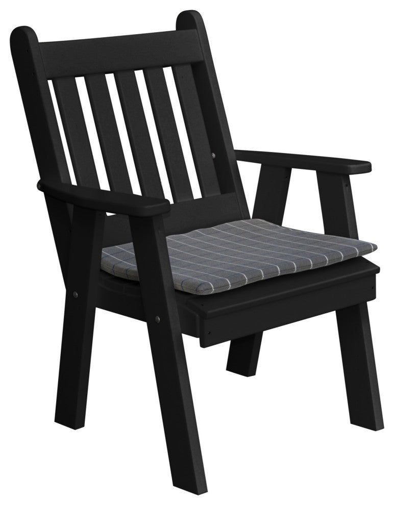 Poly Traditional English Chair, Black