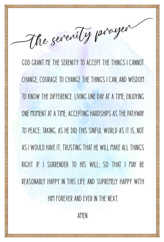 The Serenity Prayer Wooden Inspirational Decor Wall Art