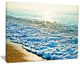 "Bright Blue Tranquil Seashore" Beach Canvas Wall Art, 40"x30"