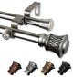 Verena 13/16" Double Curtain Rod Satin Nickel