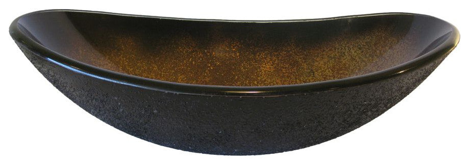 Novatto NOHP-G008-8031 Sanguinello Hand Painted Oval Glass Vessel Sink