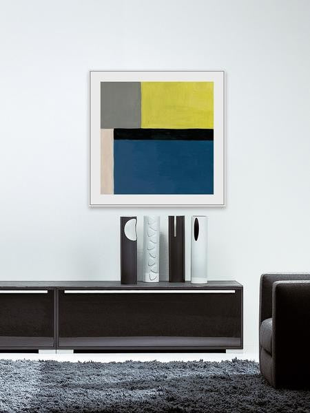 "Boxed Type" Floater Framed Painting Print on Canvas, 20"x20"