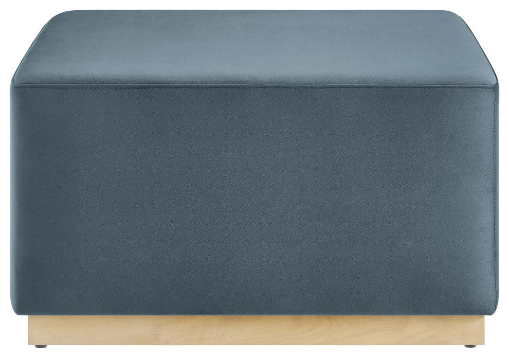 Tilden Large 28" Square Performance Velvet Upholstered Ottoman