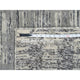 Gray Hand Spun Undyed Wool Modern Hand Knotted Wide Runner Rug, 4'1"x12'0"