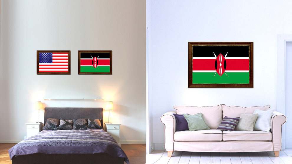 Kenya Country Flag Canvas Print, 15"x21"