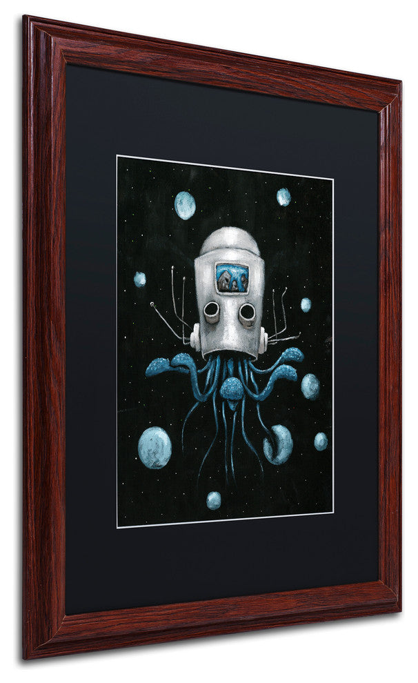 'Visions I' Matted Framed Art, Wood Frame, Black Matte, 20x16
