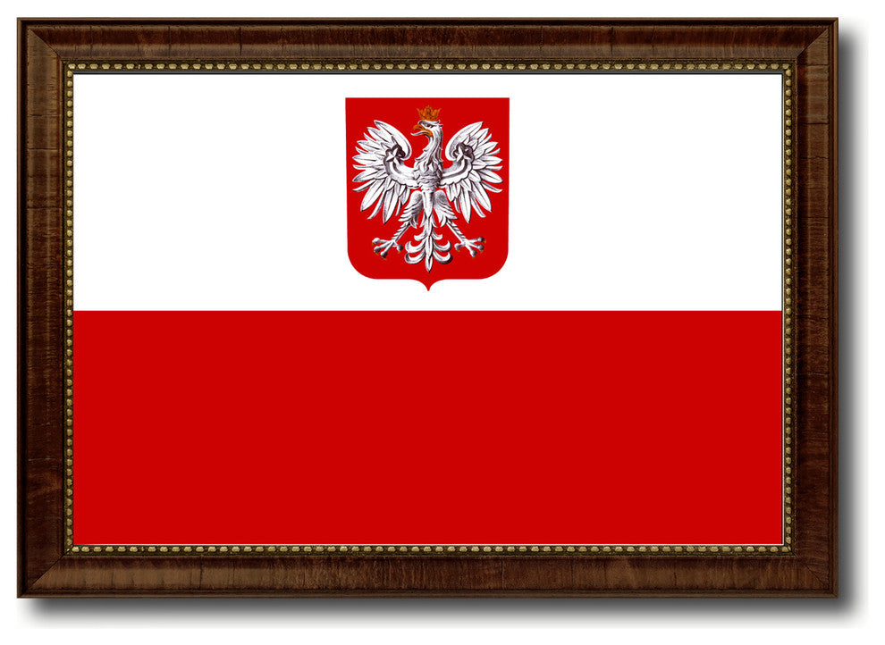 Poland Country Flag Canvas Print, 15"x21"