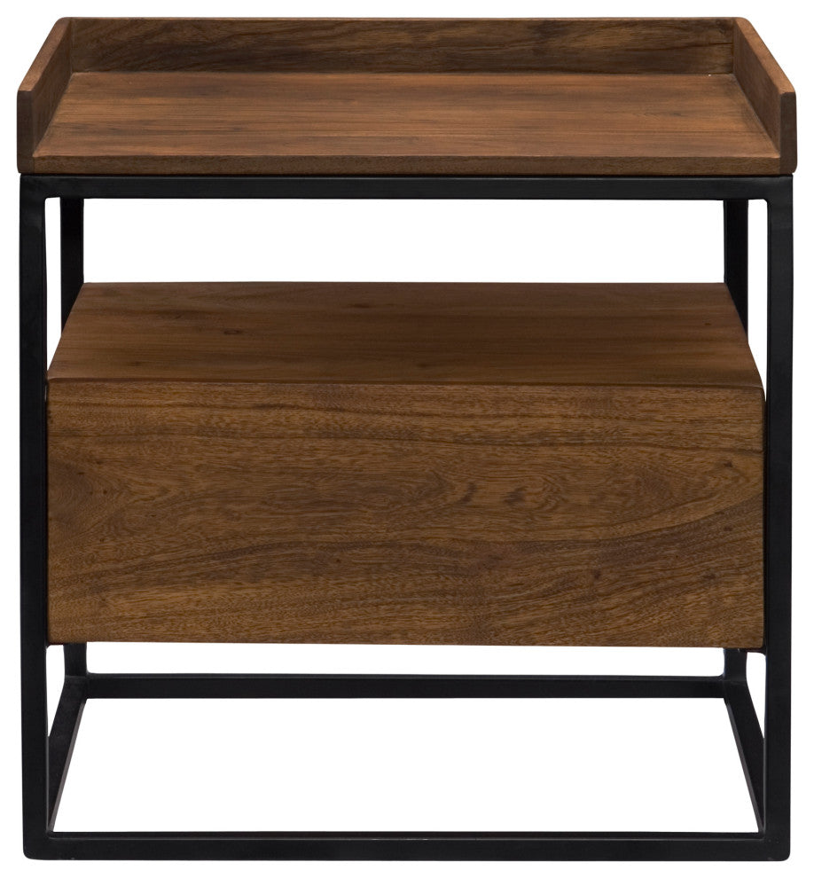 Industrial Vancouver Side Table - Brown