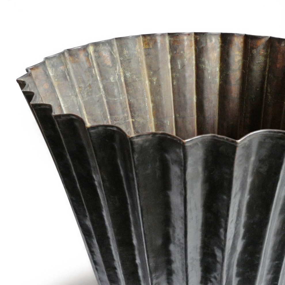 Consigned Bronze Fluted Planter