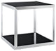 Modern Contemporary Living Room Glass Box Side Table Black
