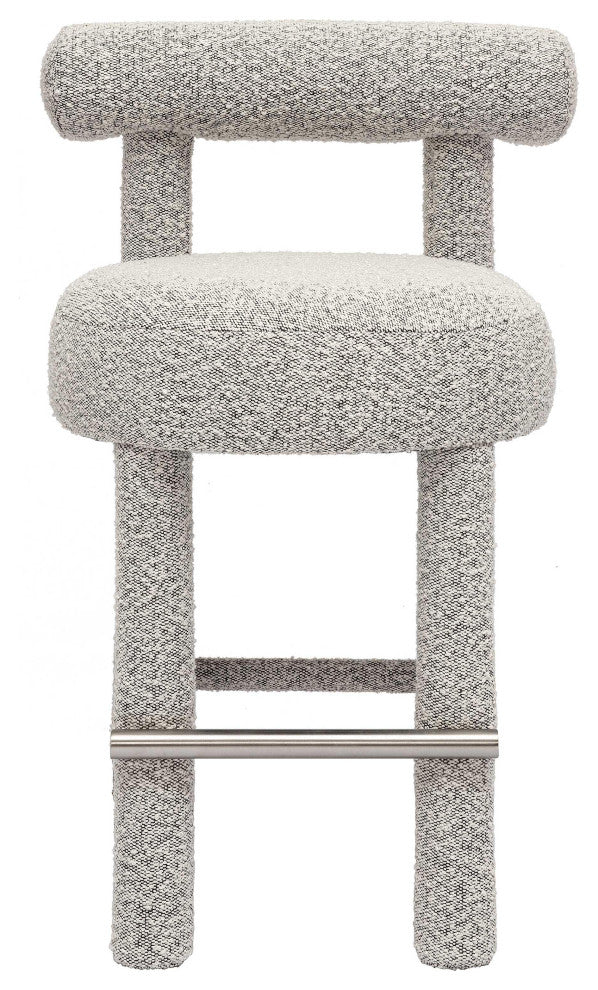Carmel Black and White Boucle Counter Stool Black,White