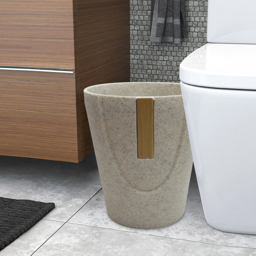 nu steel Stone Finish Wastebasket