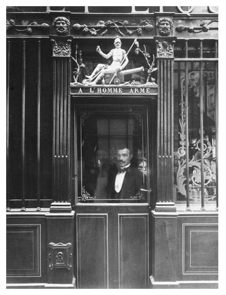 "Paris, 1900 - Restaurant, rue des Blancs Manteaux" Paper Art, 19"x24"