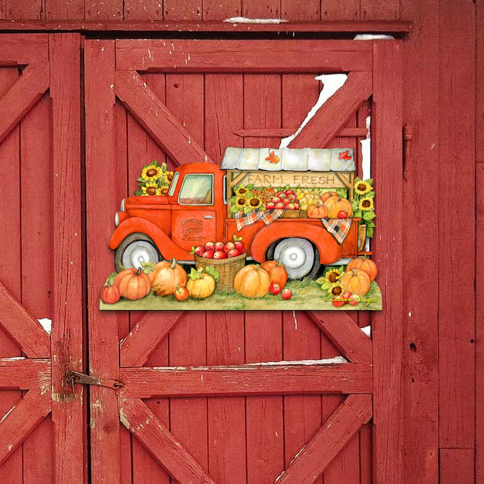 Pumpkin Produce Track Halloween Door Decor