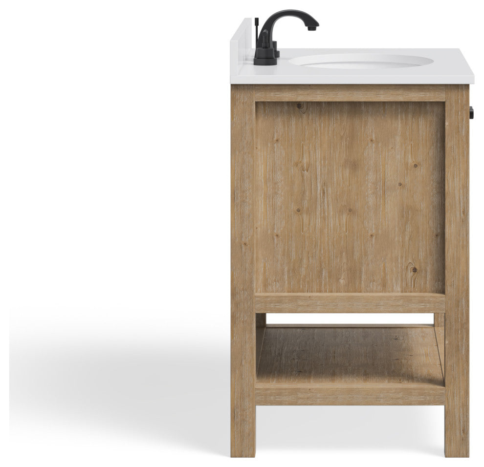 The Sequoia Bathroom Vanity, Acacia, 30", Single Sink, Freestanding