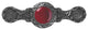Victorian Jewel Pull Brite Nickel/Red Carnelian