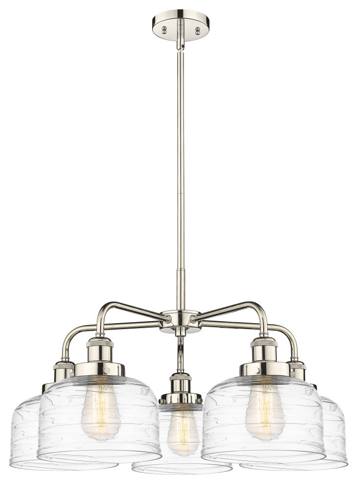 Innovations Bell 5 26" Chandelier Polished Nickel